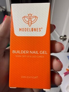 Modelones Orange Builder Nail Gel - Soak-Off UV & LED Cured